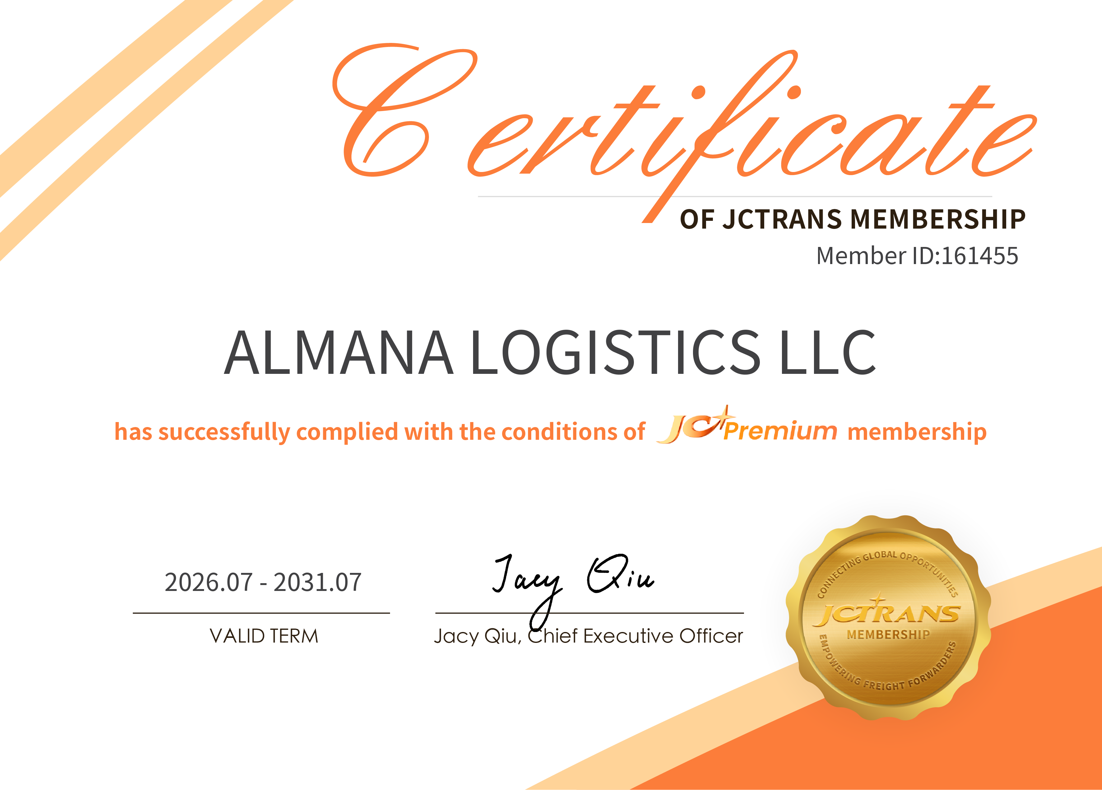 JCTRANS Premium Membership (2026–2031)